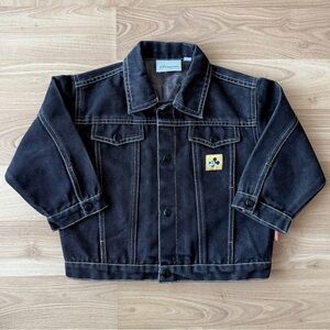 Y2K Vintage Disneyland Paris Toddler Denim Jacket Mickey Mouse 23M Dark Wash